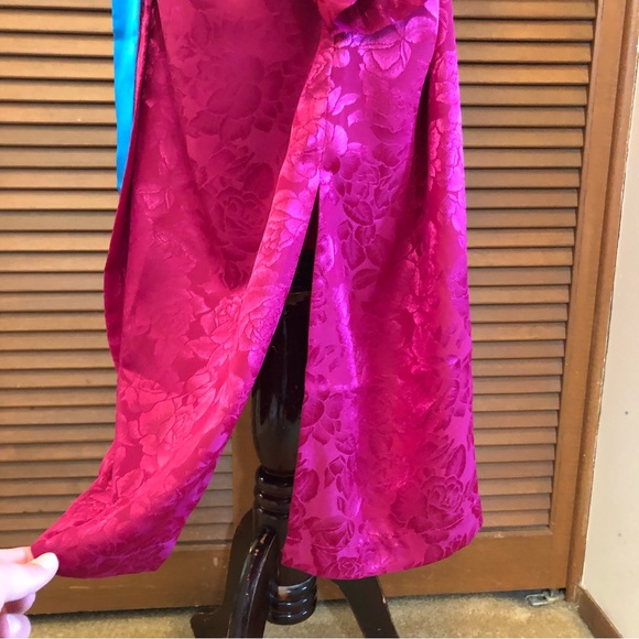 Vintage Victoria’s Secret pink and blue floral rose robe gold label One Size - Picture 7 of 10